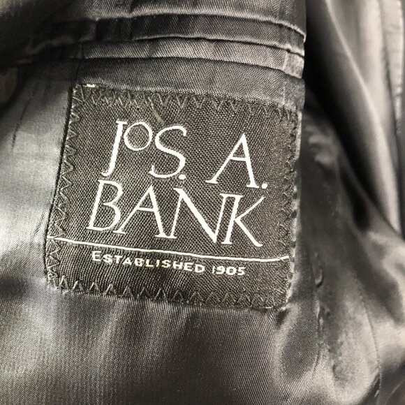 Jos A Bank Sport Coat Mens 43L Long Gray 100% Wool Jacket Blazer Office Classic - Picture 7 of 12